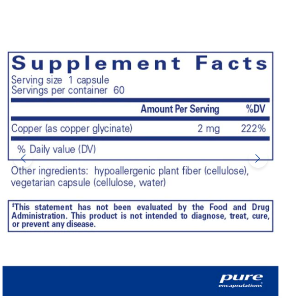 Copper Glycinate | Pure Encapsulations - Image 2