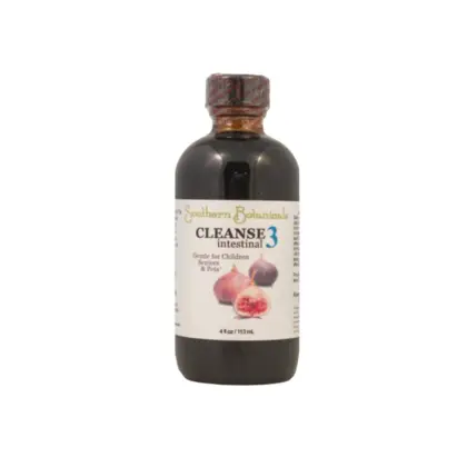 Intestinal Cleanse 3 product image showing 4 oz. amber glass bottle and product label
