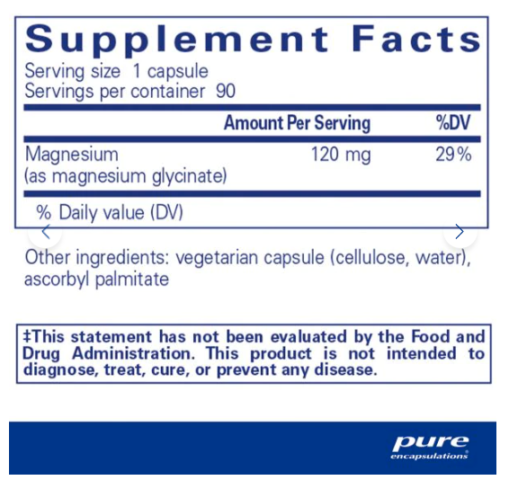 Magnesium Glycinate | Pure Encapsulations - Image 2