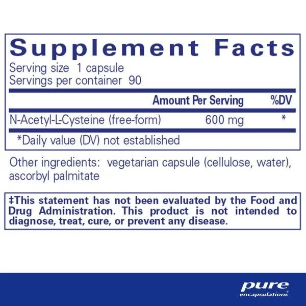 Pure Encapsulations NAC Supp Facts