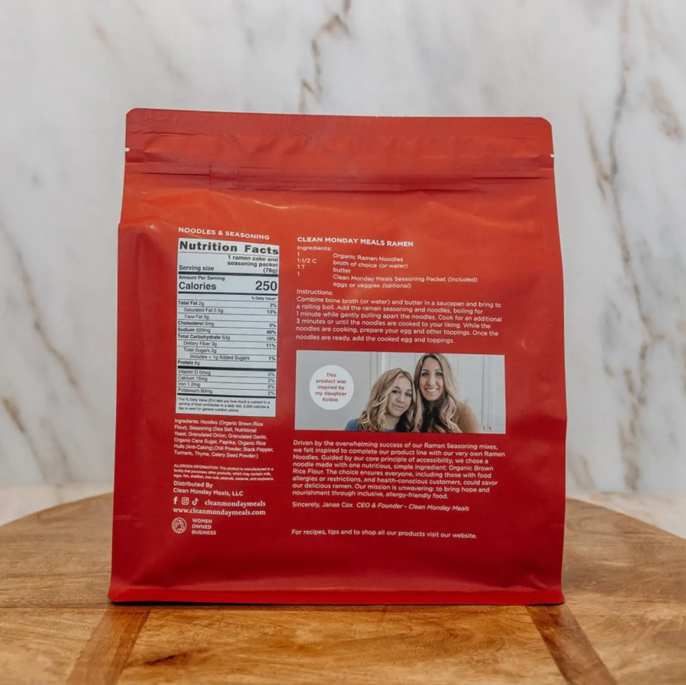 Clean Ramen Noodles by Clean Monday Meals, Spicy Flavor: Nutrition Facts and Directions Label