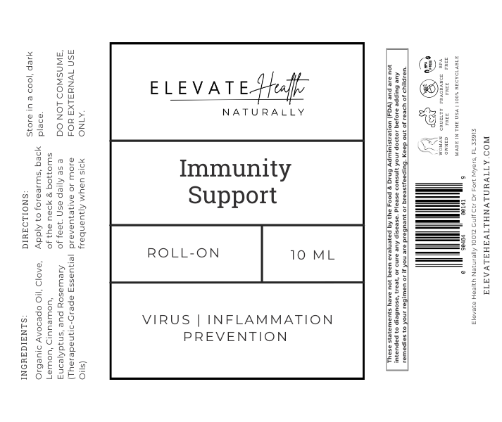 Immunity Support 10 ML product label
