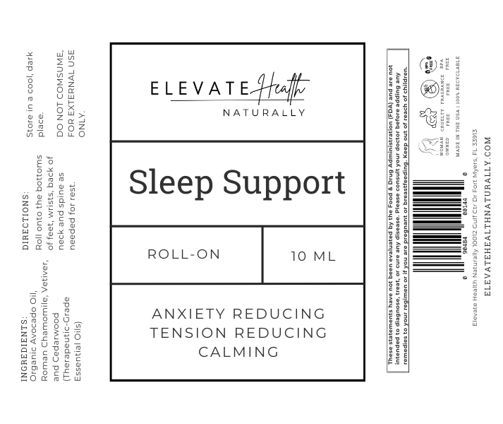 Sleep Support 10 ML product label