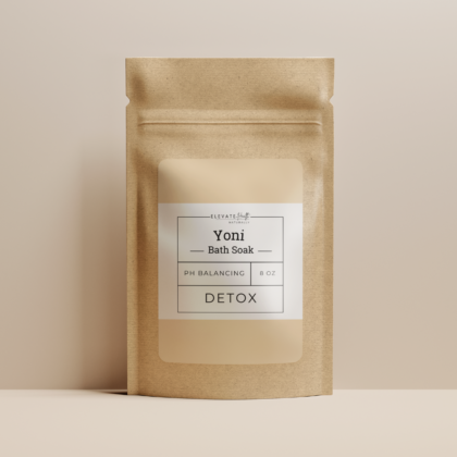Yoni Bath Soak product in package on a counter