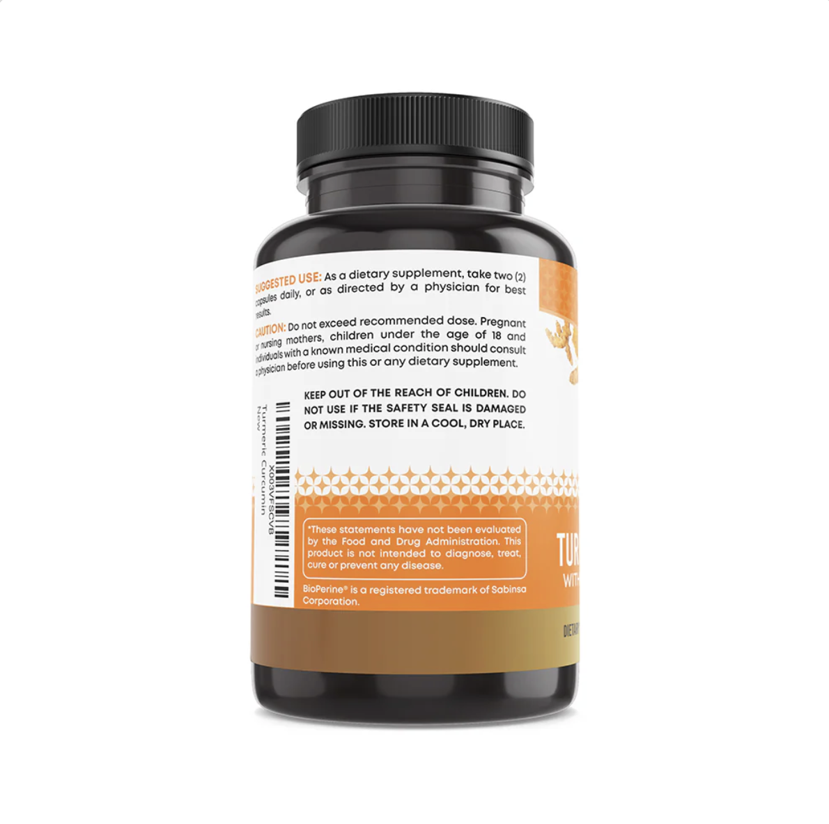 Turmeric Curcumin | Ancient Bliss suggested use label