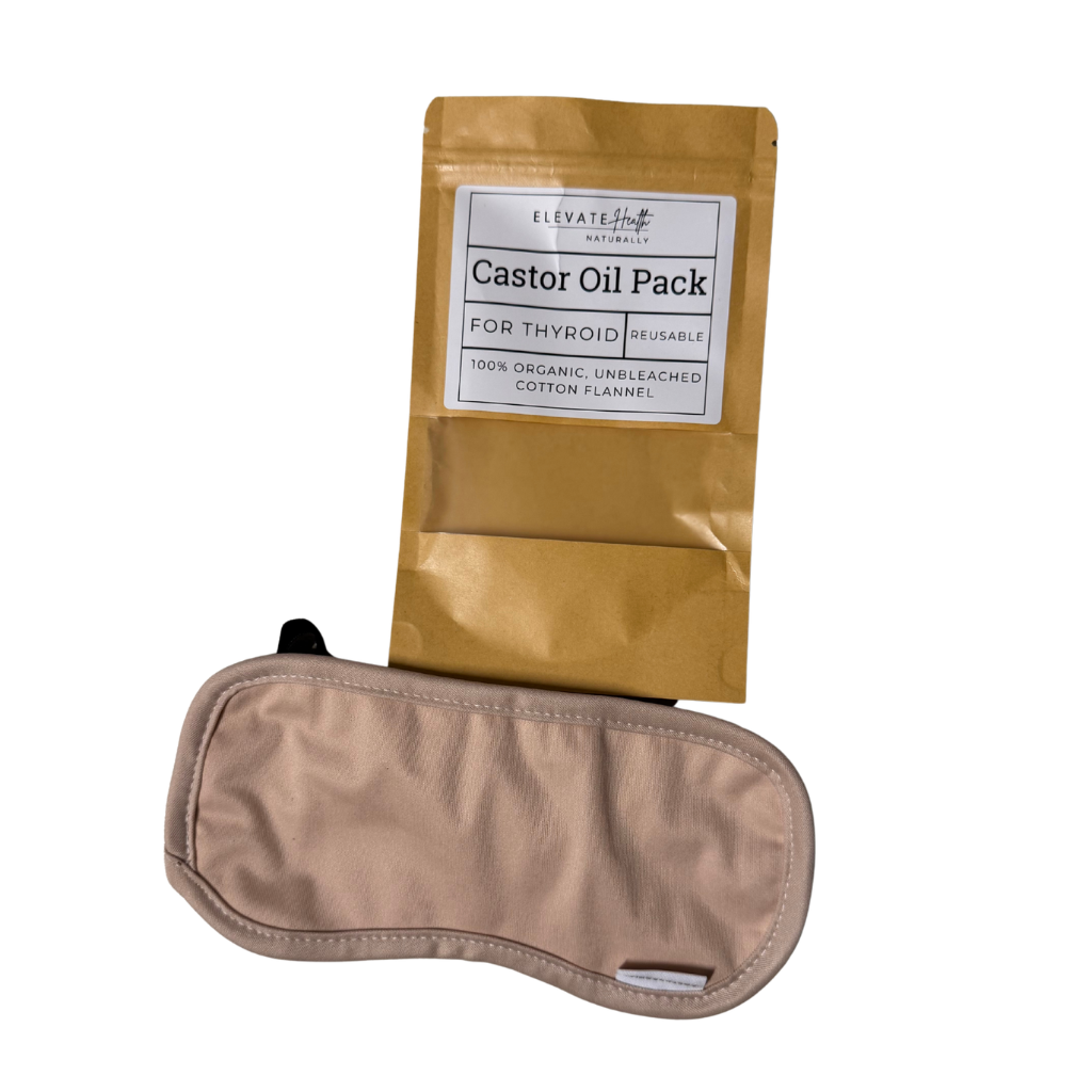 Castor oil pack thyroid showing the outside of the pack