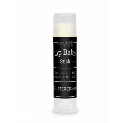 Lip Balm Buttercream in a stick showing product label
