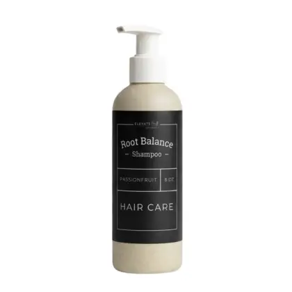 Root balance Shampoo Passionfruit in a 8oz bottle with pump top