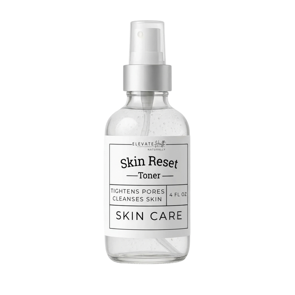 Skin Reset Toner in a 4oz spritz bottle showing product label