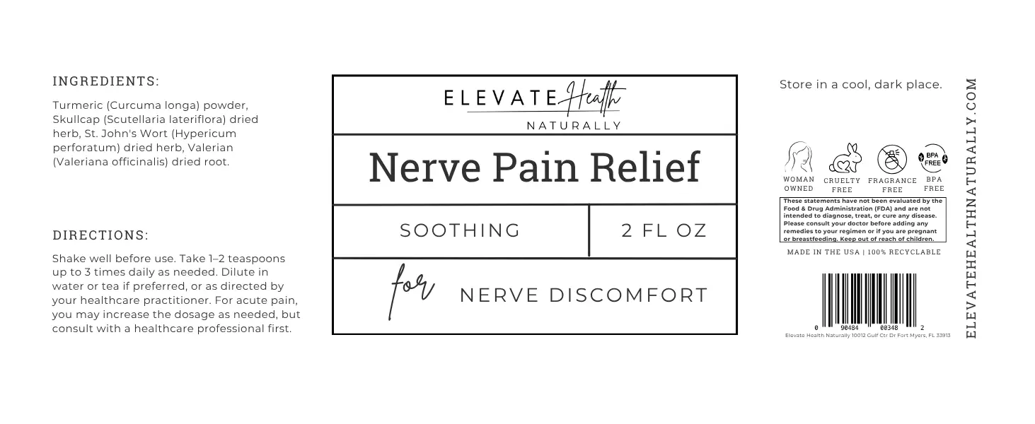 Nerve Pain Relief product label