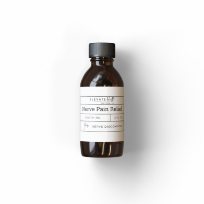nerve pain relief in a 2oz amber glass bottle showing the product label