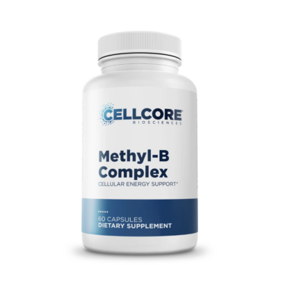 Methyl B-complex Cellcore showing bottle and product label
