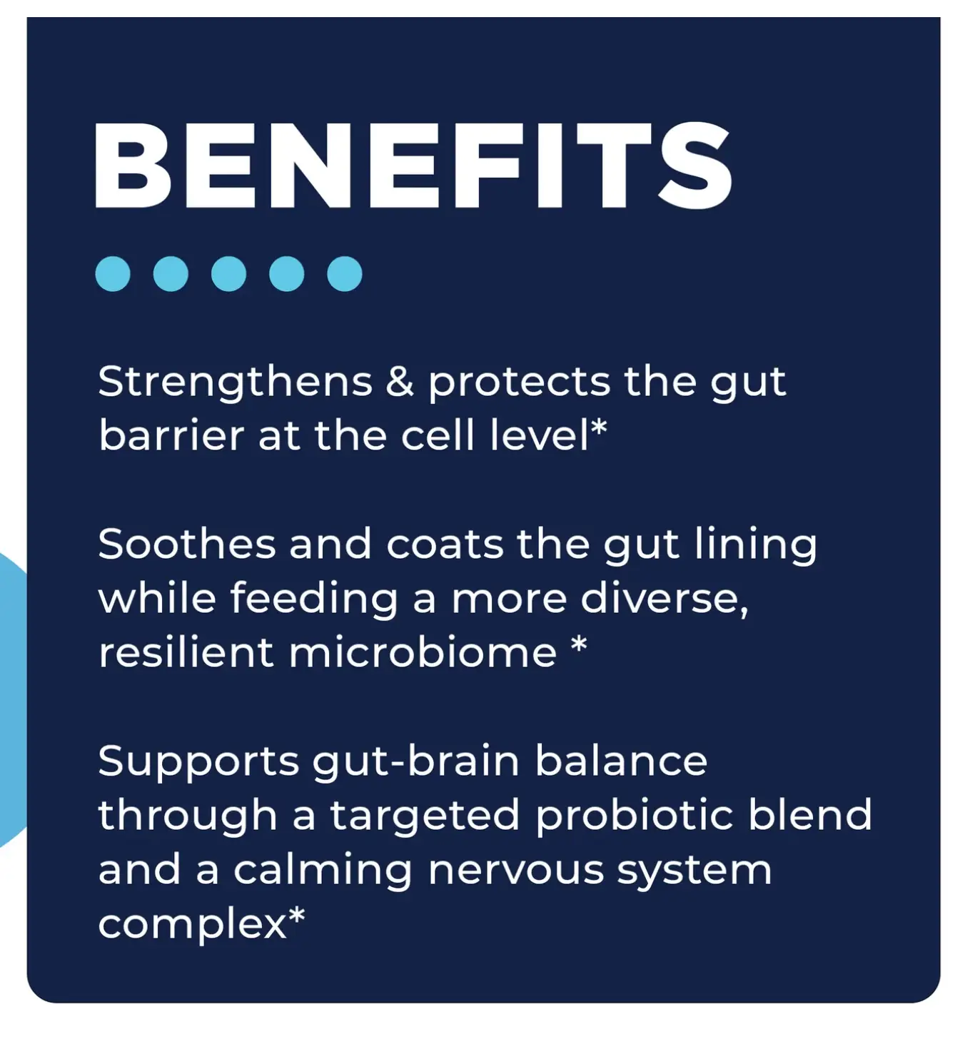 Graphic showing benefits of Coremend GI