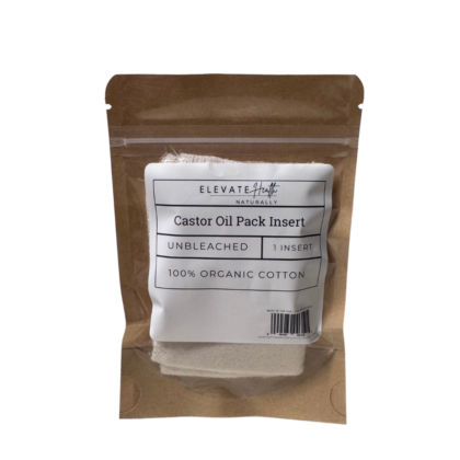 Castor Oil Pack Insert showing packaging and product label